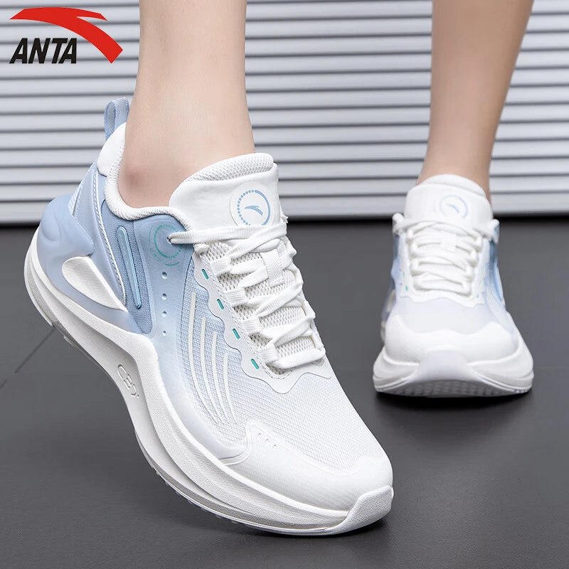 安踏女鞋C37+夏季透气网面飞织灵越运动鞋休闲鞋女士2025跑步鞋