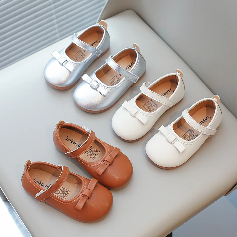 女童小皮鞋2024春季新款简约公主风时尚中大童软底单鞋333
