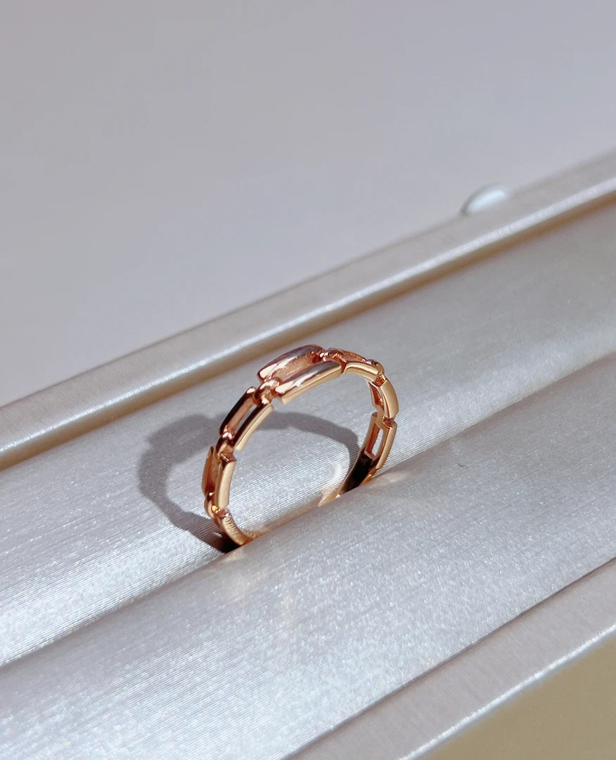 18K金简约休闲风链条戒指