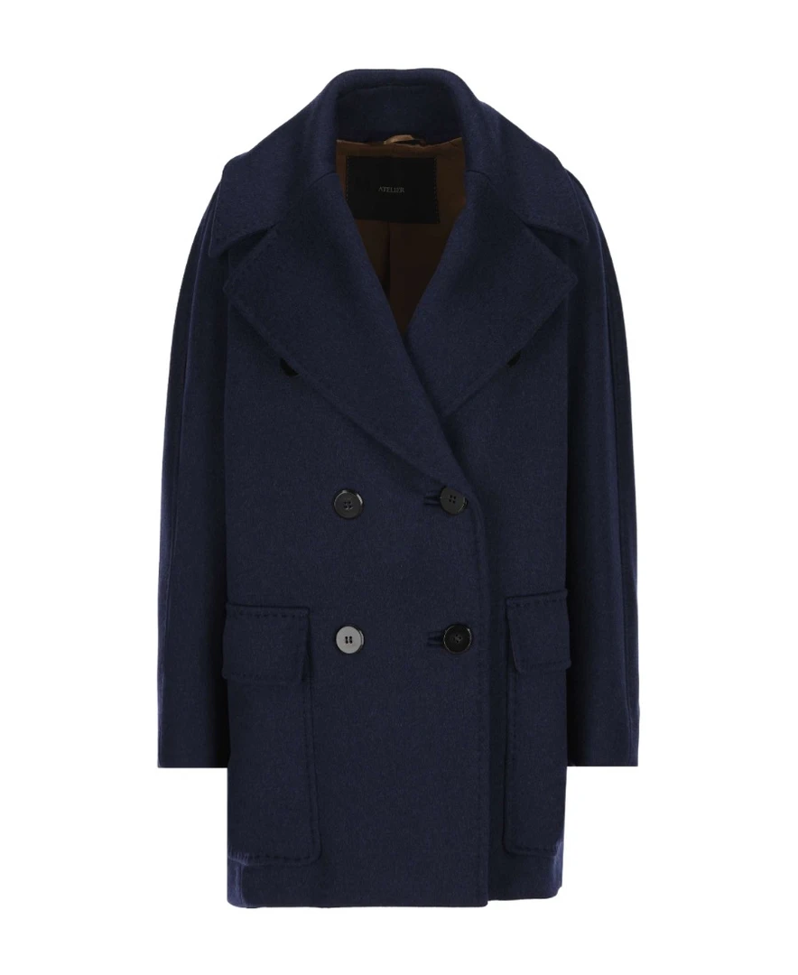 全新未使用 MaxMara Atelier Vanity羊绒大衣中长款双排扣外套