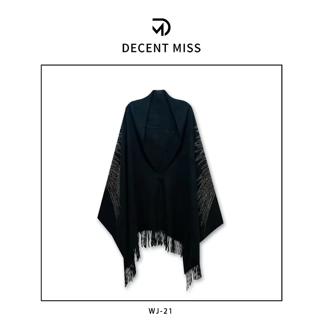 Decent miss 高级定制彩钻翅膀烫钻围巾WJ-21
