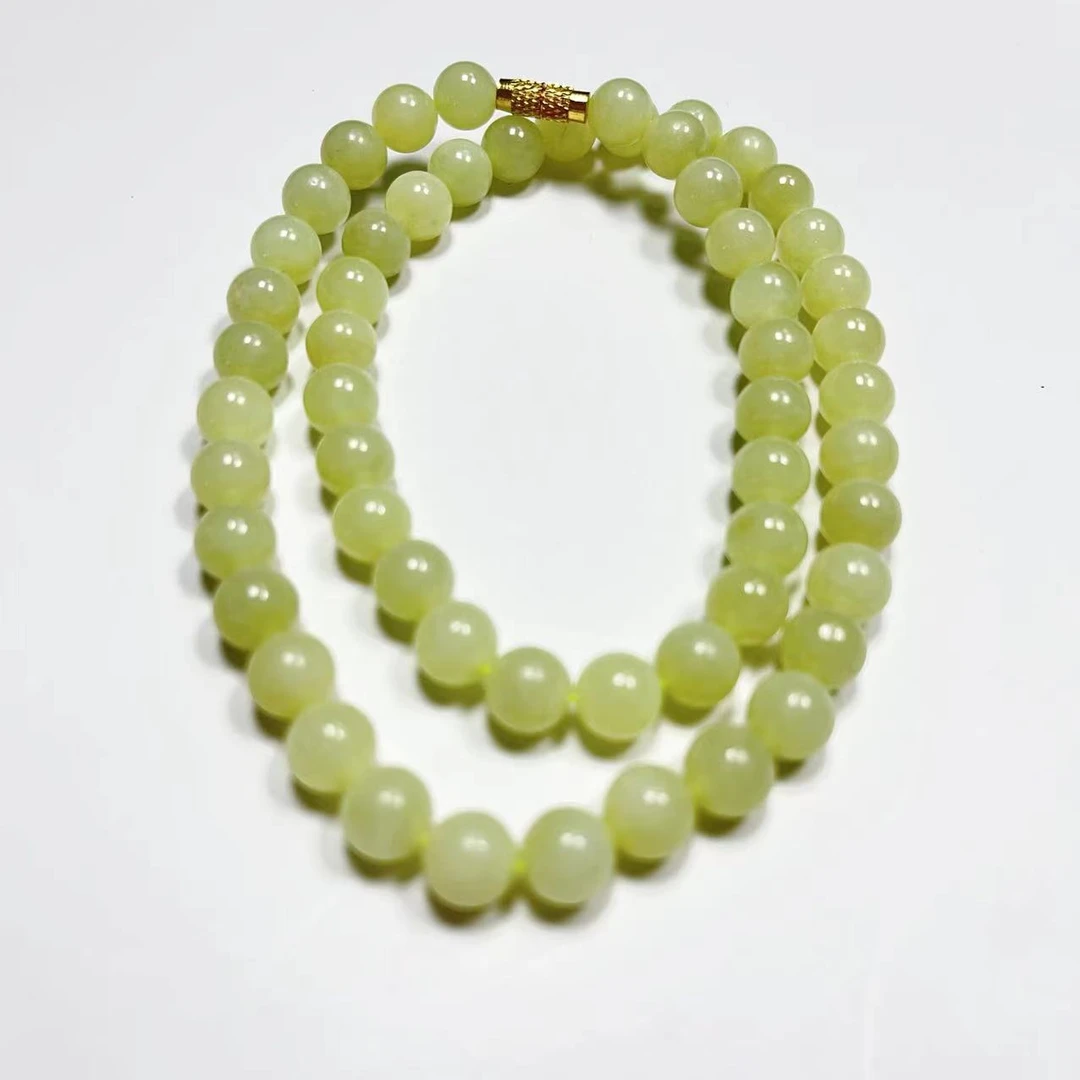 天然和田玉青黄口贵妇链8mm精美多样性发其一-1034477904