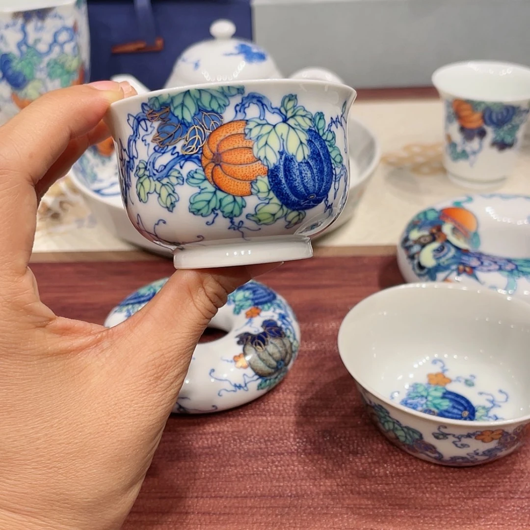 【闪购商品】瓷杯斗彩南瓜