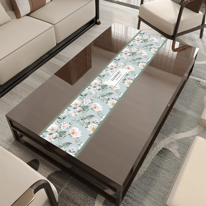 pvc透明桌垫茶几专用餐桌垫轻奢防水防油防烫软玻璃印花水晶板