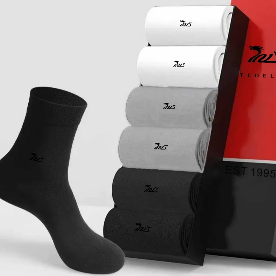 TEDELON/太子龙情侣款7A抗菌新疆棉精梳长袜骑行运动袜礼盒装