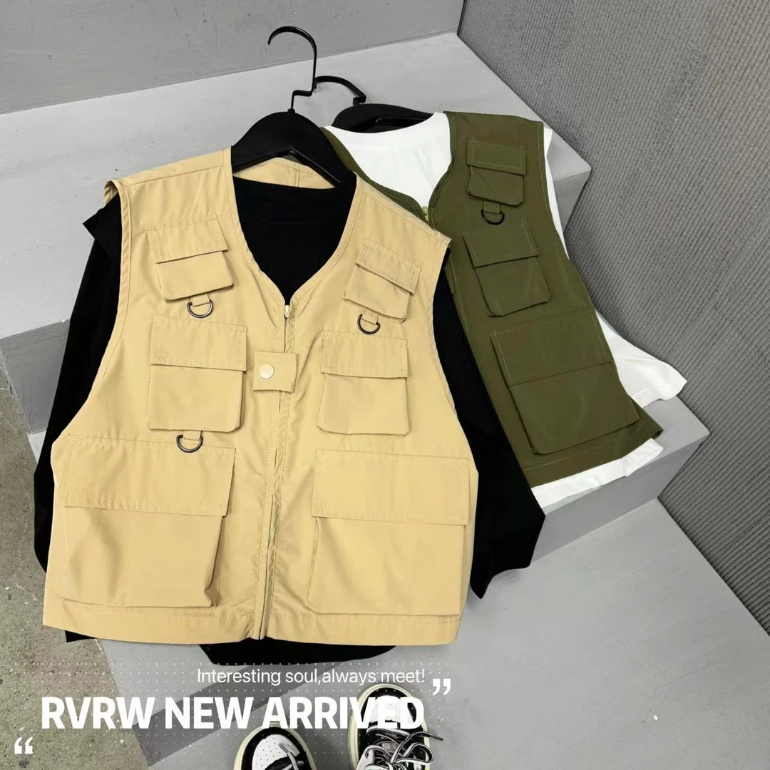 简约纯色中性复古百搭无袖童装马甲 XY-LL352