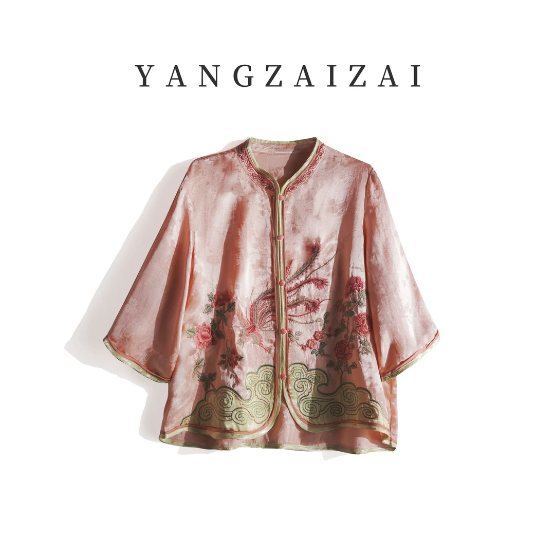 羊在在【花间醉】文艺夏季新中式国风刺绣上衣小衫外套SYV6215