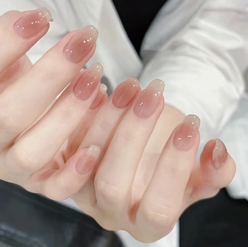 【ES687 FISh裸色腮红】以粉丝命名20指照灯变硬的uv半固化凝胶美甲