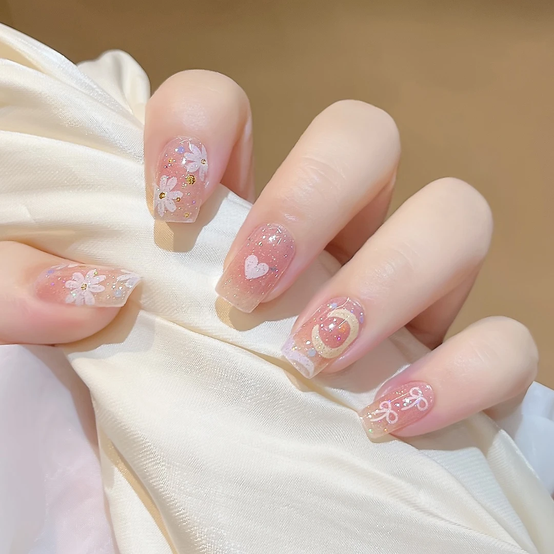 【ES585 七星伴月以粉丝命名】20指照灯变硬的uv半固化凝胶美甲贴纸