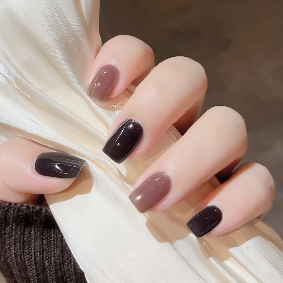 【ES306特价】20指照灯变硬的uv半固化凝胶美甲贴纸全贴半烤指甲贴