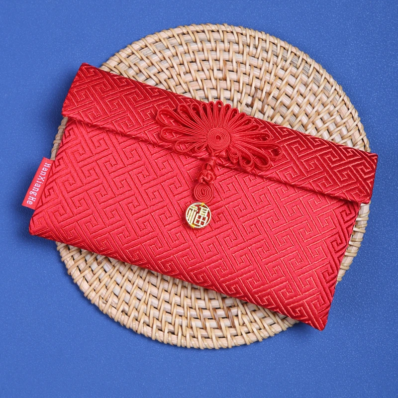 2025创意新年红包 刺绣布艺利是封乔迁生日通用万元利是封红封包