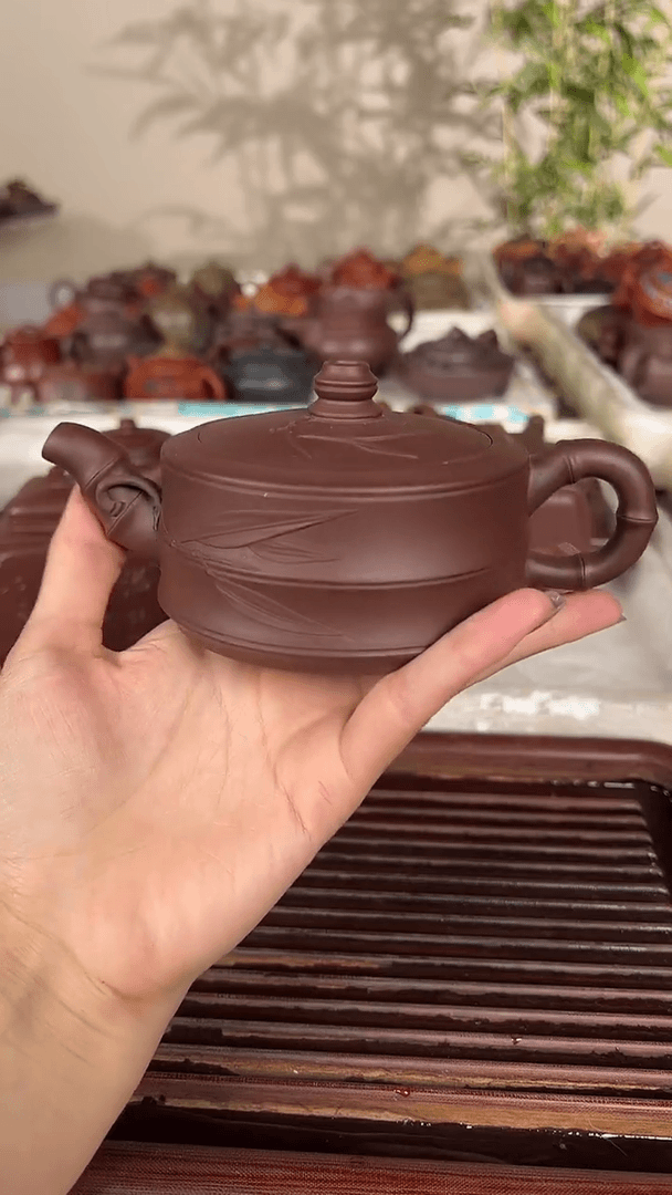 【闪购商品】紫砂茶壶竹段壶紫泥
