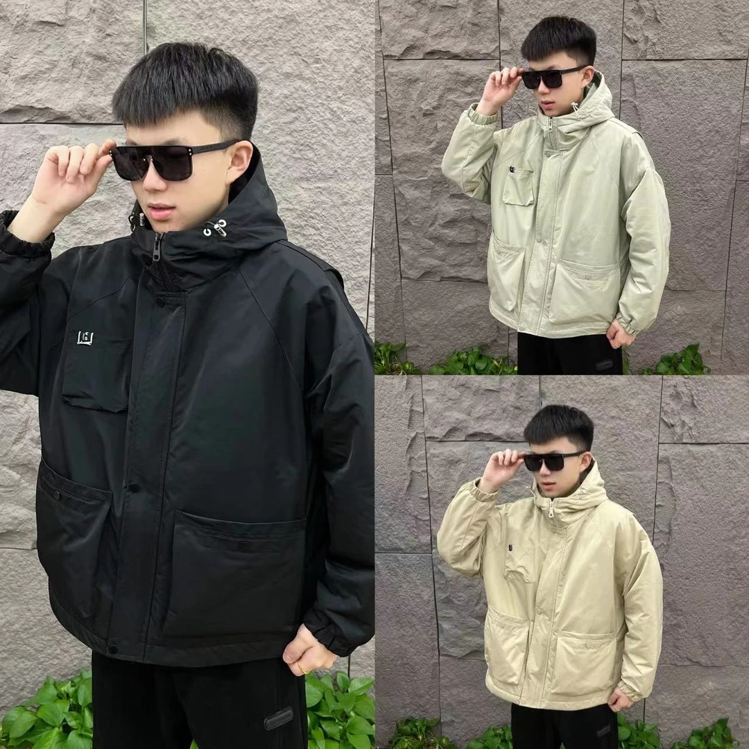 秋冬新款简约工装二棉服外套013