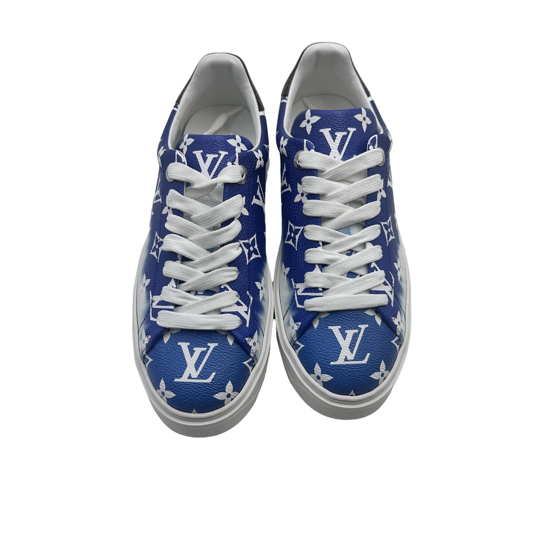 lv/38.5码/白蓝拼接timeout松糕鞋/98新/vv521/时尚潮流潮鞋