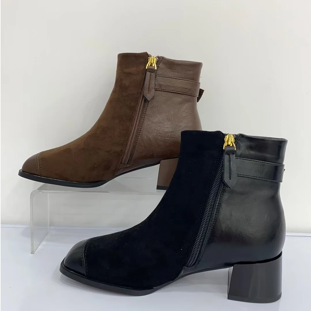 时尚加绒短靴M5522