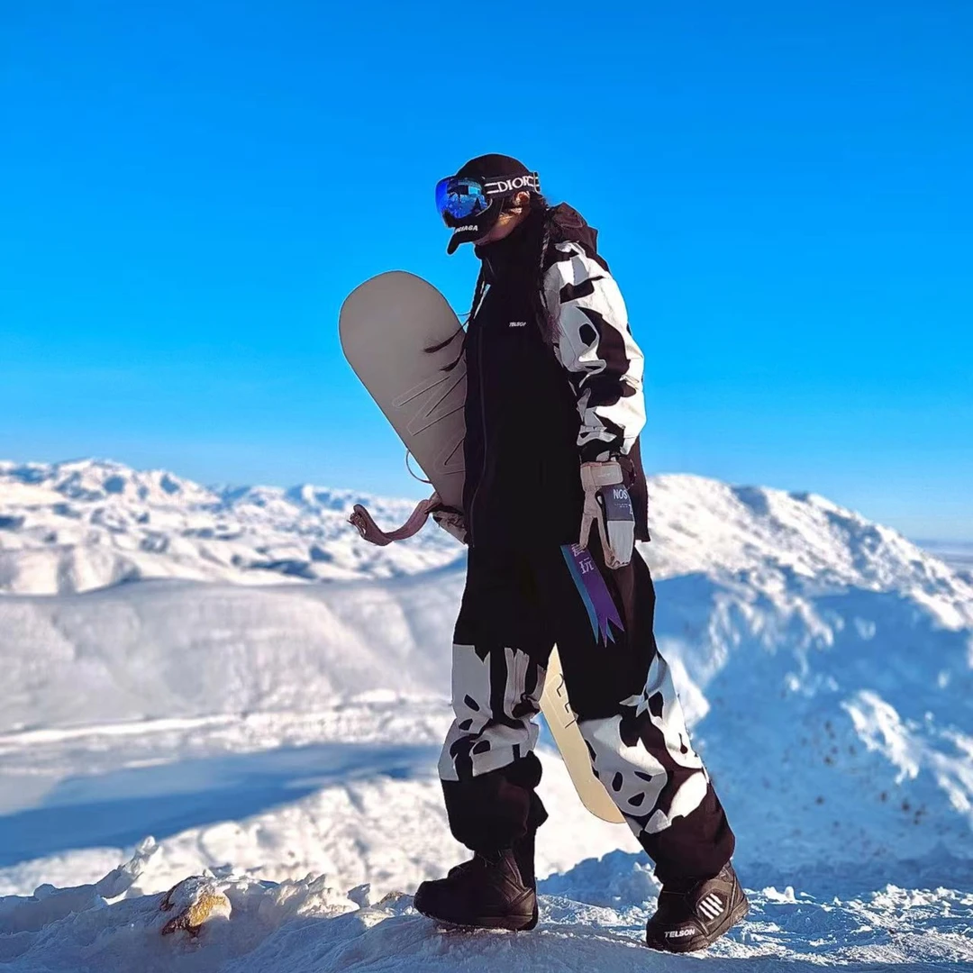 TELSON SNOW/独次者单板熊猫滑雪服防水防风透气滑雪套装户外雪服