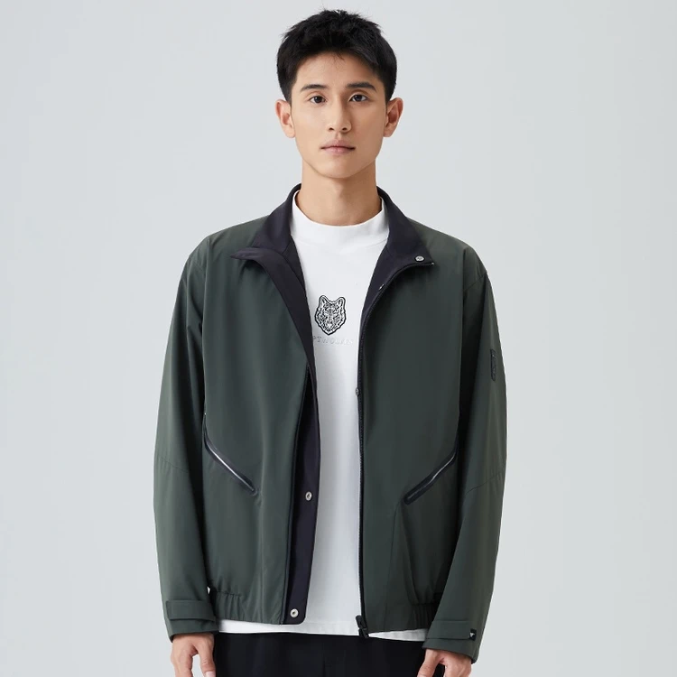 【飞行员夹克】七匹狼夹克2023新品秋季梭织双面夹克男士运动休闲