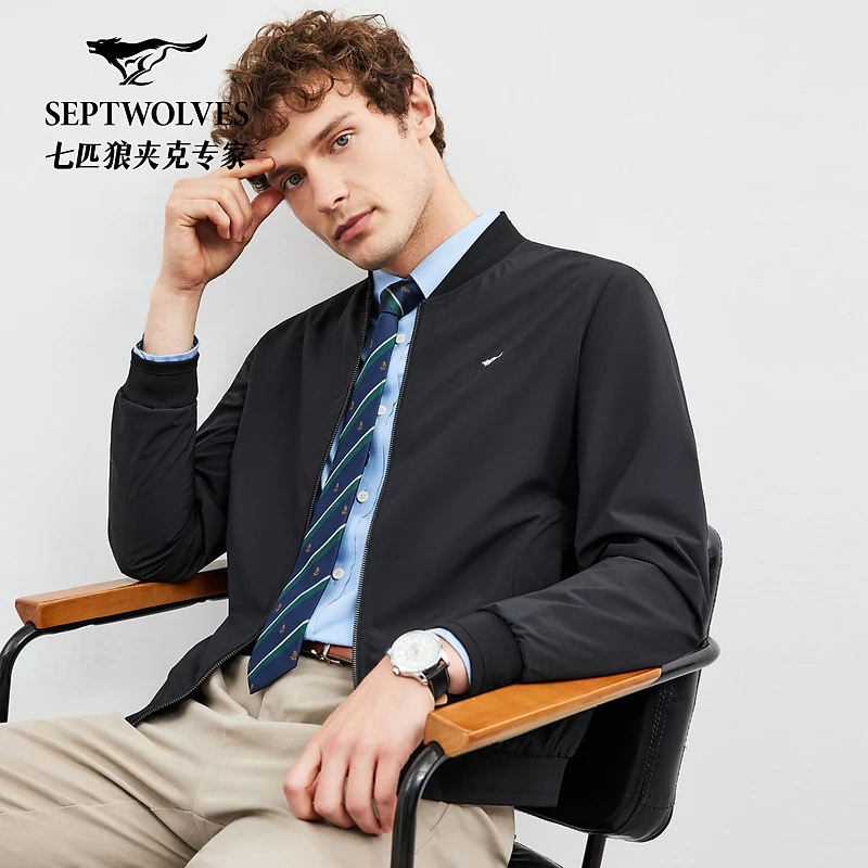 【生活休闲】七匹狼休闲棒球领男士茄克1700