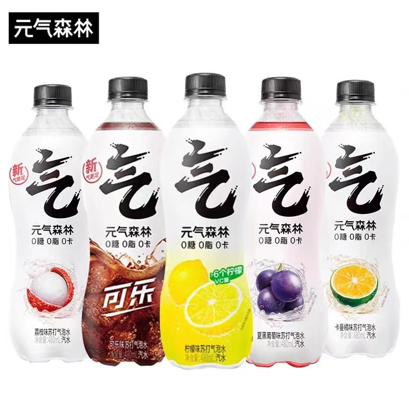 元气 0糖0脂0卡多水果口味苏打气泡水480ml（23年6月左右生产）