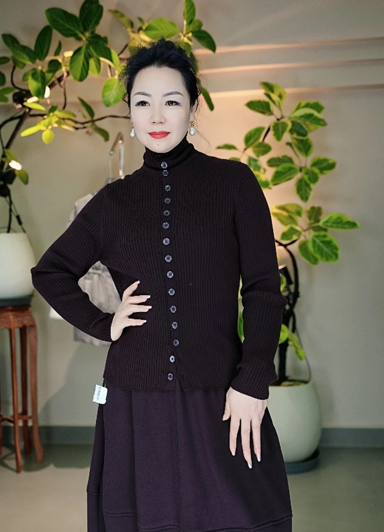 【奥兰多多&杨子家轻奢定制】打底开衫毛衣2460