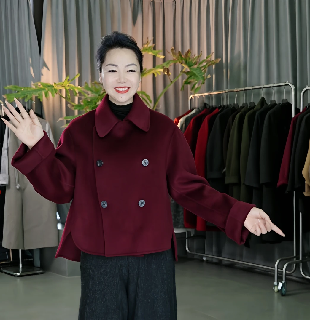 【奥兰多多&杨子家轻奢定制】翻领短款外套22132