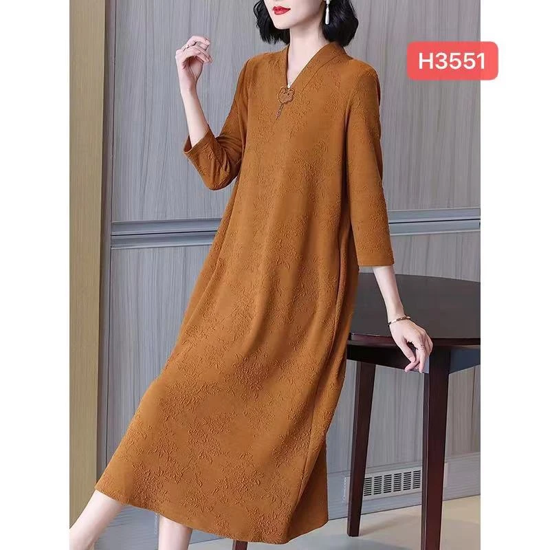 【奥兰多多&杨子家轻奢定制】新款简约连衣裙3551