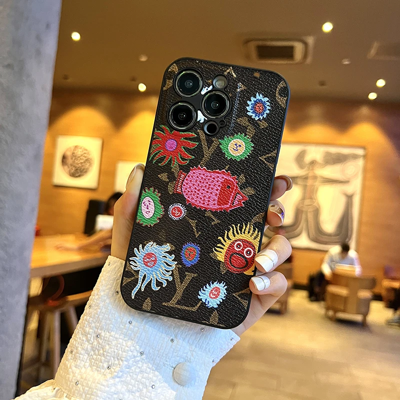 潮牌老花南瓜苹果16Promax手机壳适用iPhone15全包14防摔13创意