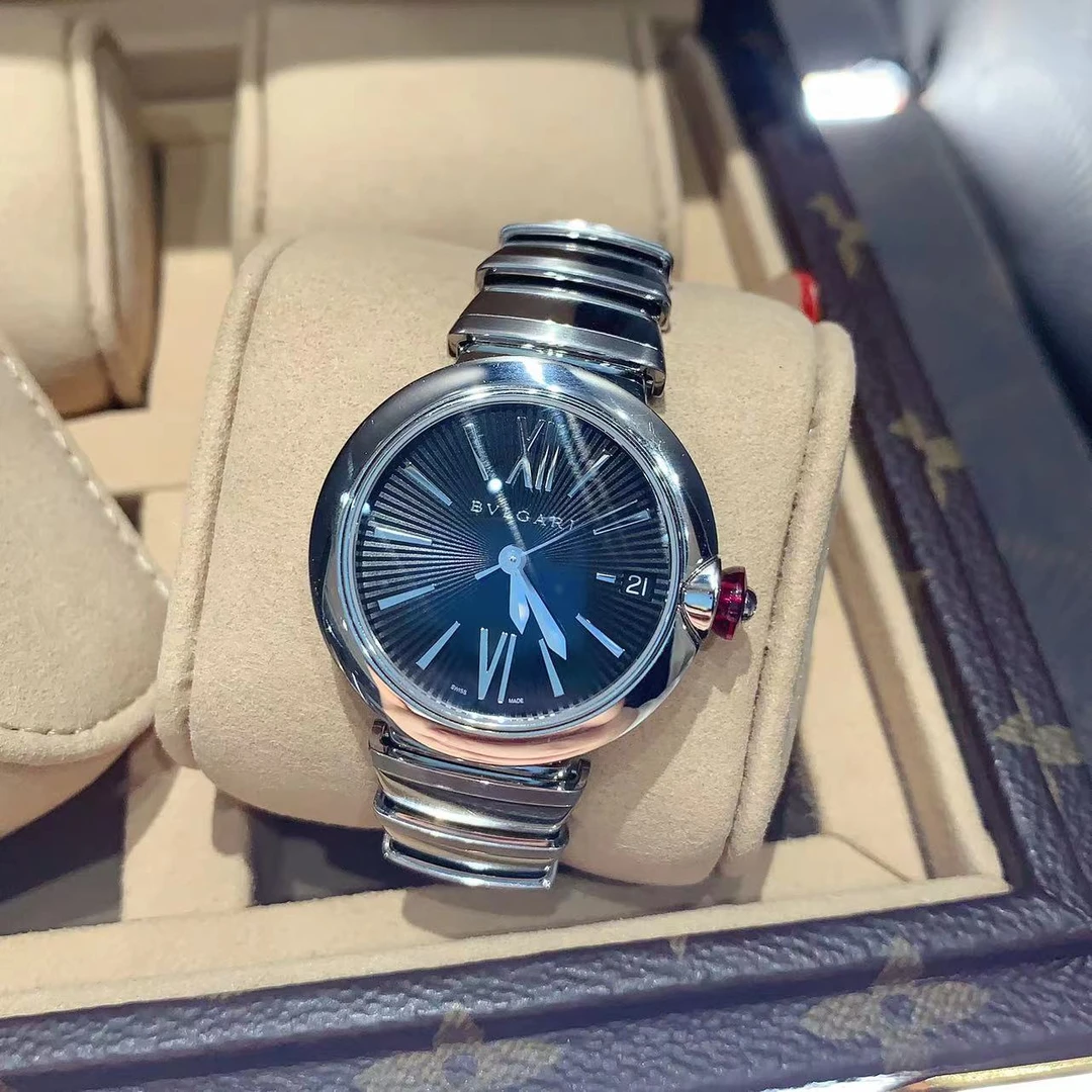 99新 BVLGARI/宝格丽 lvcea黑盘/自动机械女表/表径33