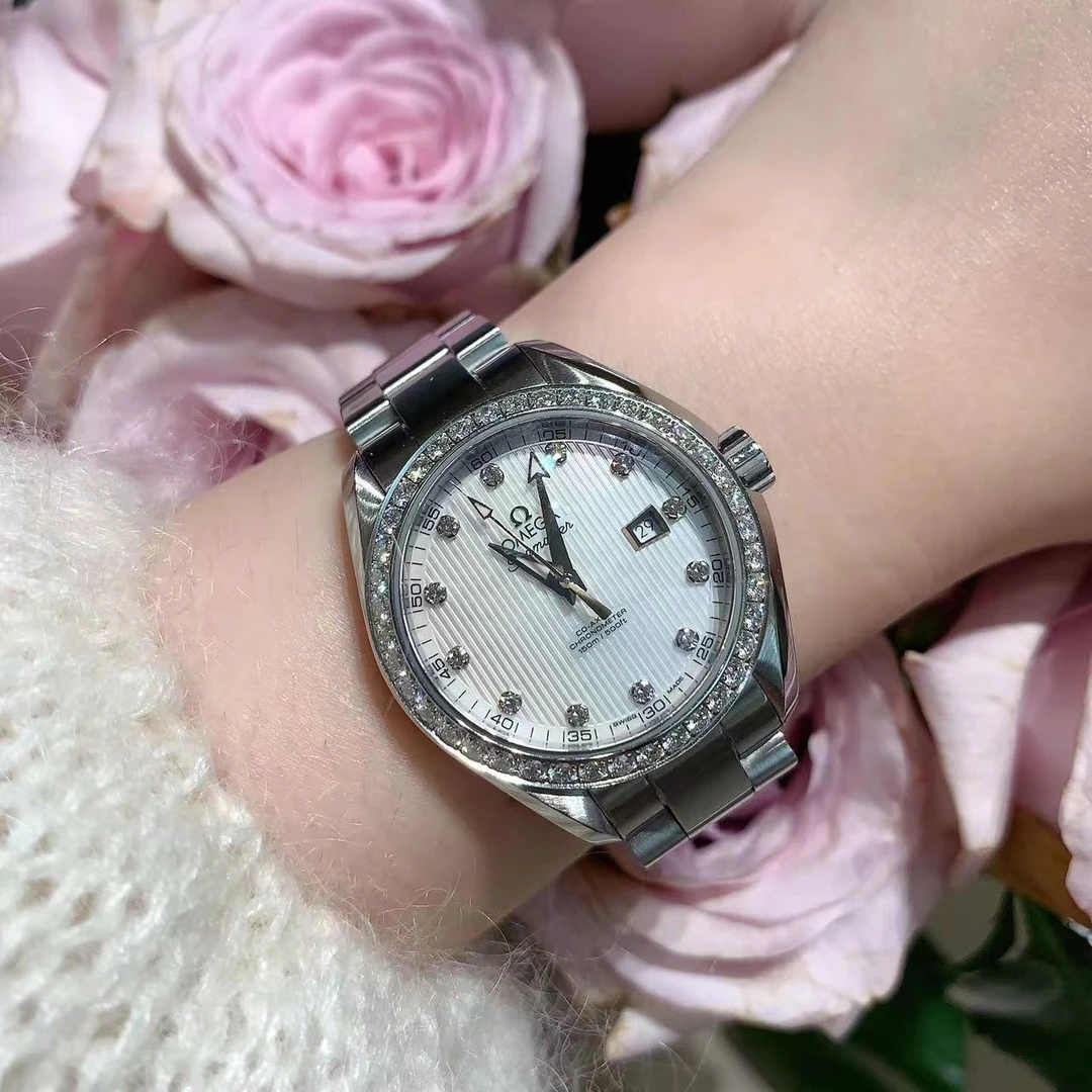 99新 Omega/欧米茄 海马自动女表/SS/34mm/16#