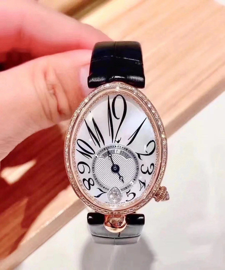 99新 BREGUET/宝玑 那不勒斯王后18k玫瑰金/ 表径36.5×28.5 /证