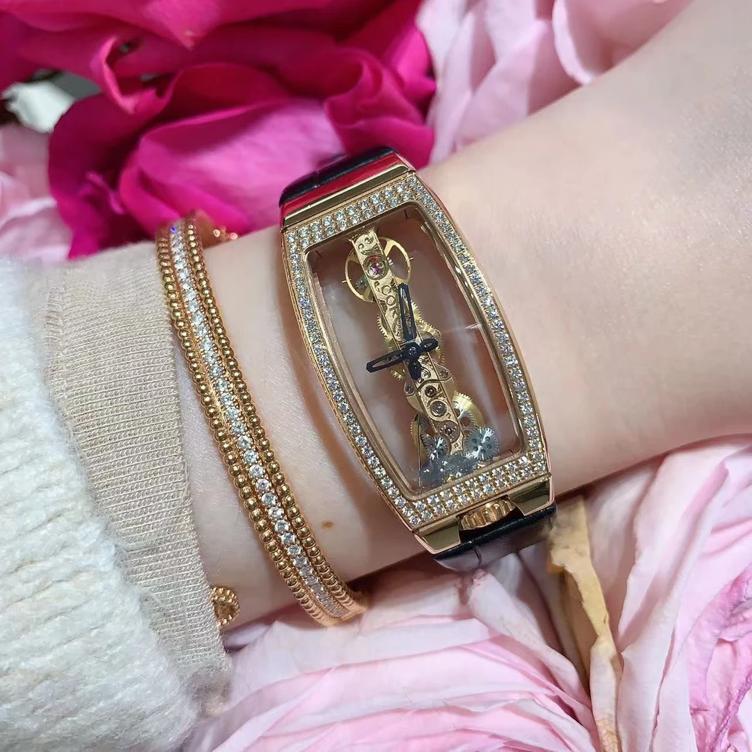 99新 CORUM/昆仑表 金桥/手动/玫瑰金/21*43.5mm/24盒证