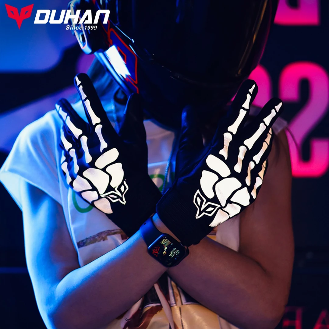 duhan/杜汉摩托车品牌骑行手套男士夏季防摔手套夏天骑行防护装备