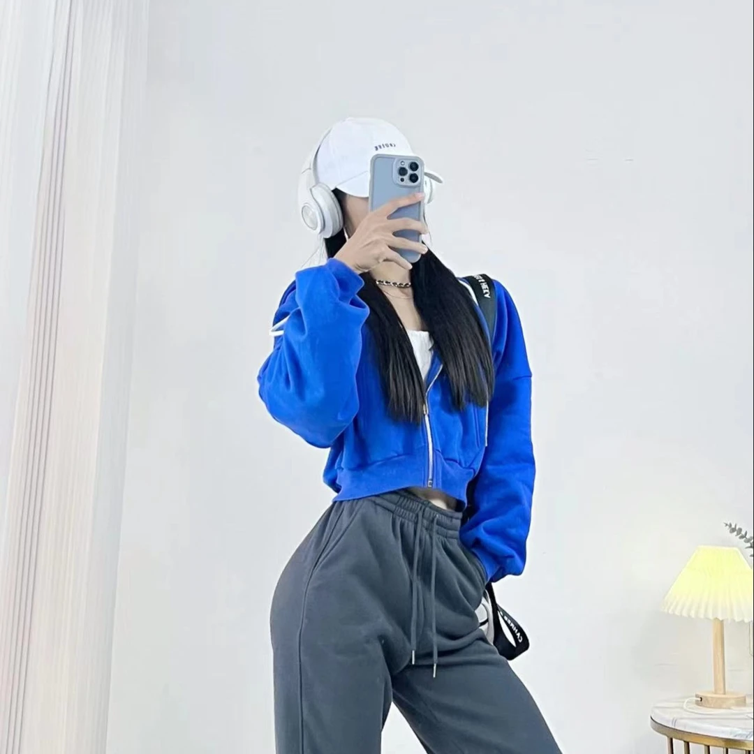 加绒休闲运动开衫时尚卫衣wt03