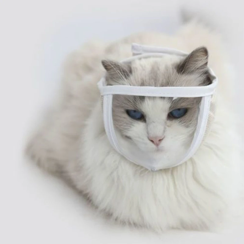猫嘴套防舔防咬防叫透明眼罩猫咪面罩清洁美容透气