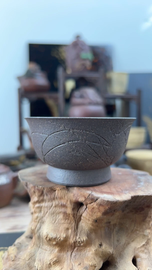 文人兰花 主人杯 气窑烧制