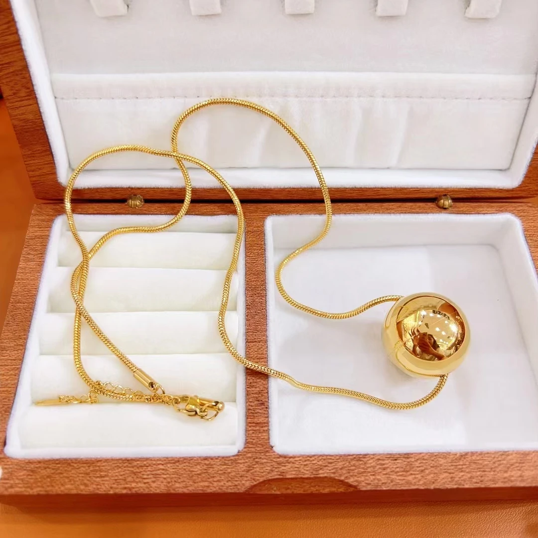 钛钢项链 时尚饰品轻奢气质简约百搭蛇骨链珠珠项链1769