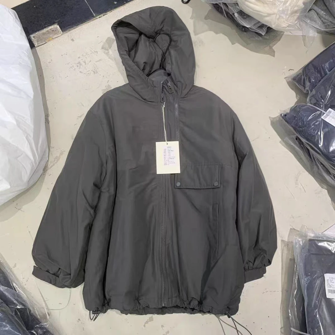 【摩姐姐欧韩】6293新款连帽夹棉宽松大版棉衣（男女同款）