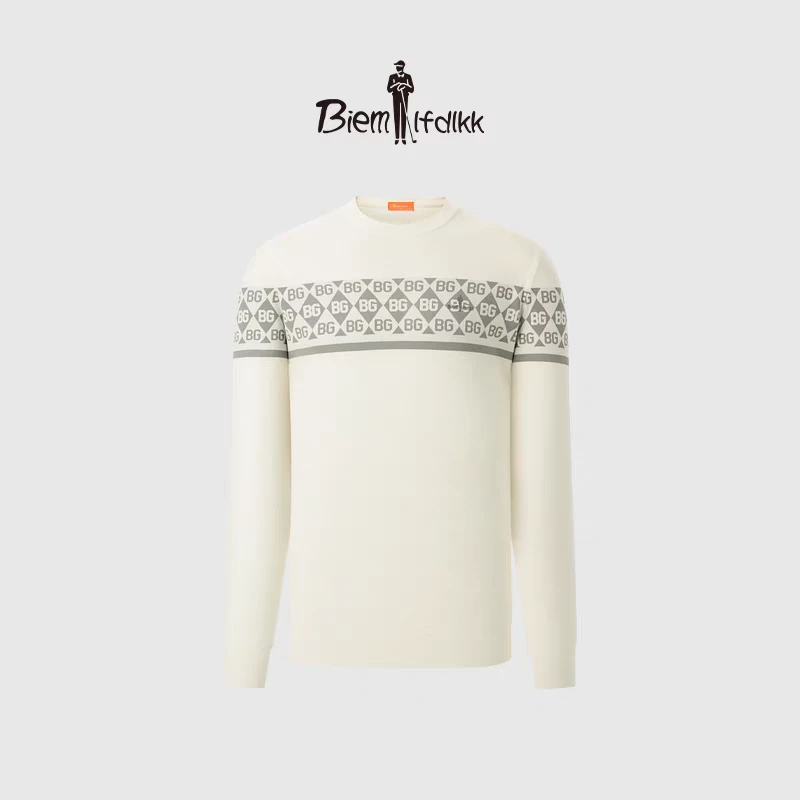 比音勒芬2024秋冬新品羊毛衫长袖男士时尚休闲