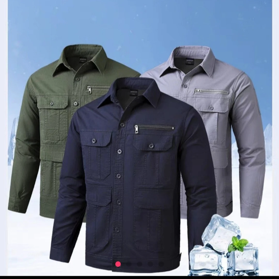 夏季薄款男士工作服劳保服单上衣耐磨