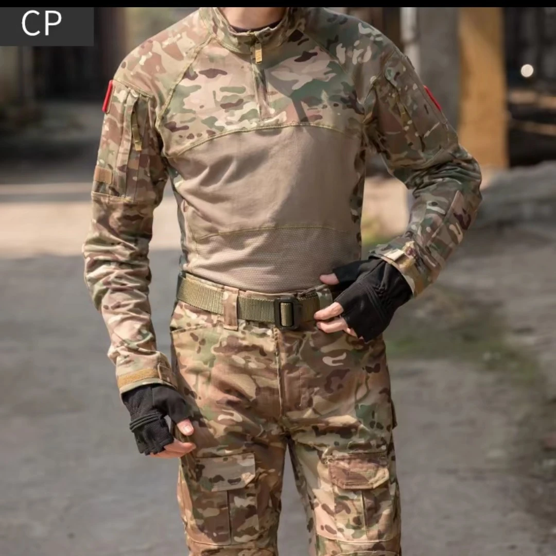 户外迷彩战术长袖蛙服单件上衣男女同款