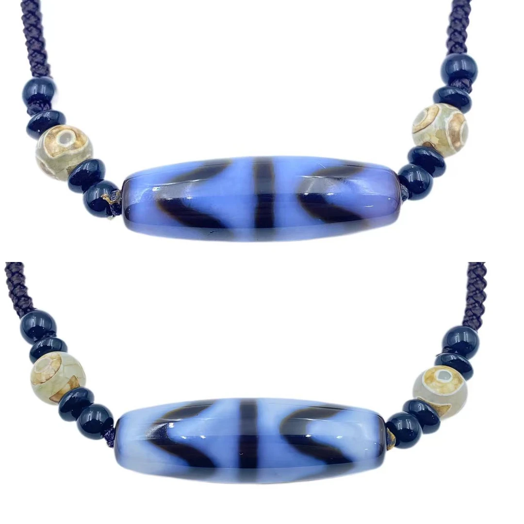 藏收级精工双水纹牙牙复古风化珠珠项链Y2118（多样性只发一件）