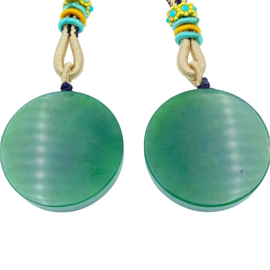 和田玉国风满色油润圆无事牌吊坠Y2197（配绳子）多样性只发一件