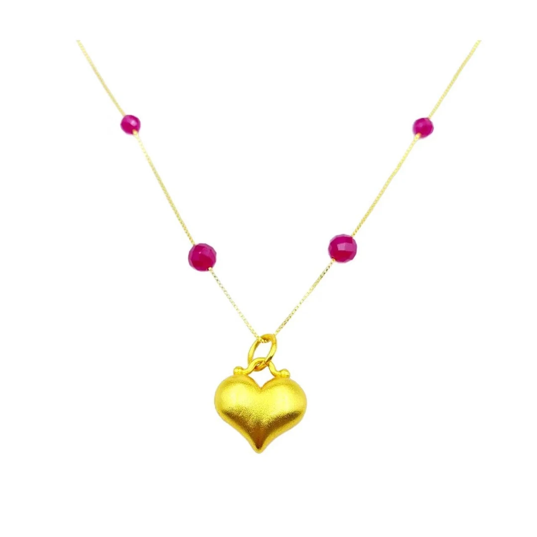 设计款爱心项链Y1749-赠包装合金