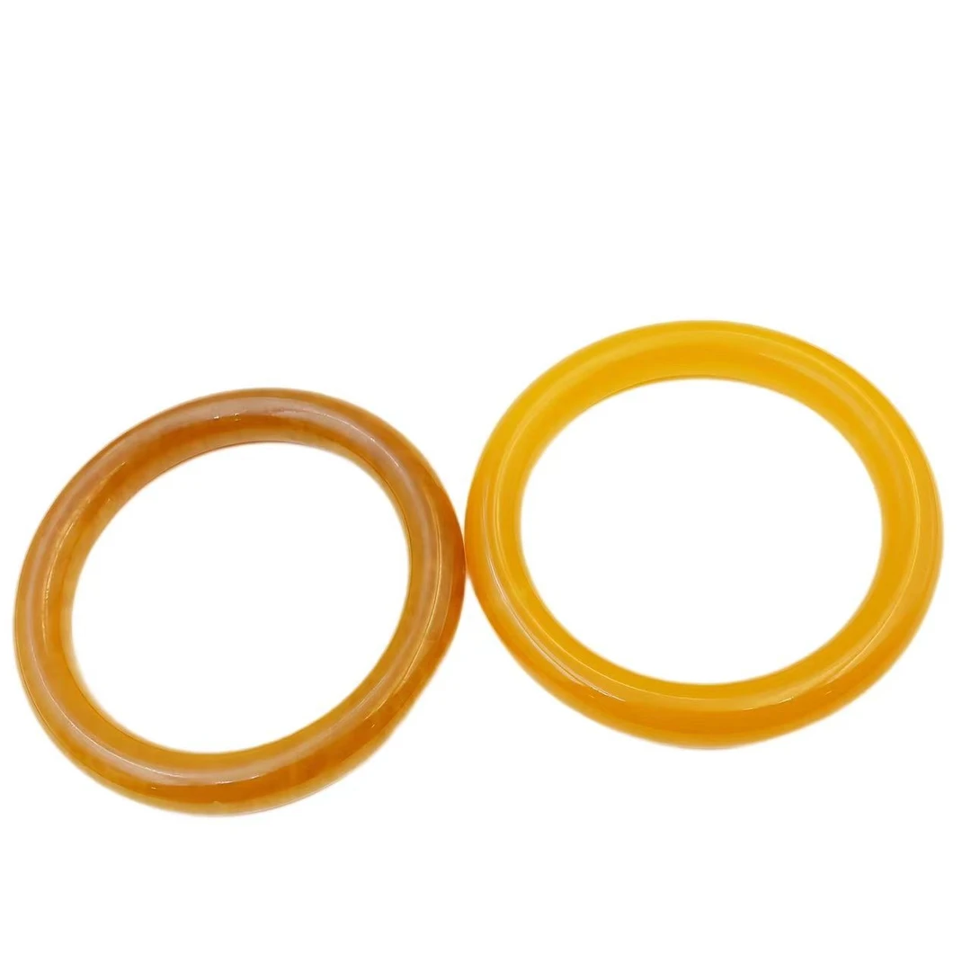 藏收级冰黄仙气圆条设计款手镯S895（多样性只发一件）（圈口55~62）