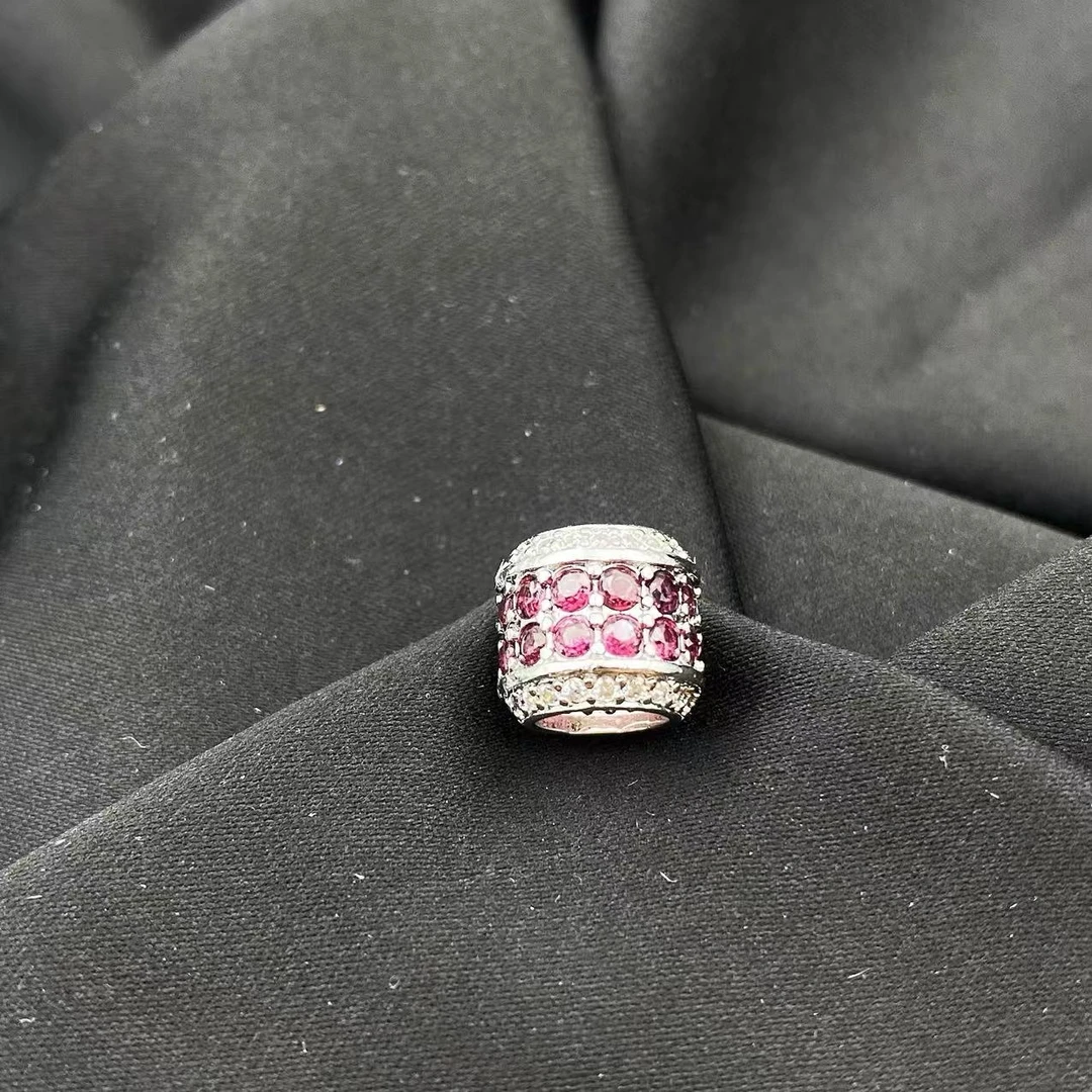 高档珠宝石榴石轻奢路路通吊坠C1376（赠链）赠包装合金