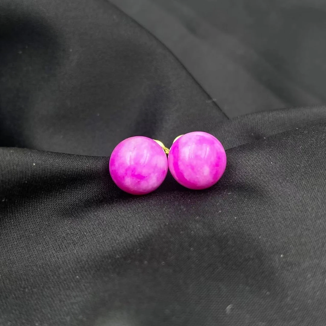 高档珠宝樱花粉舒俱玛瑙耳饰Y2340