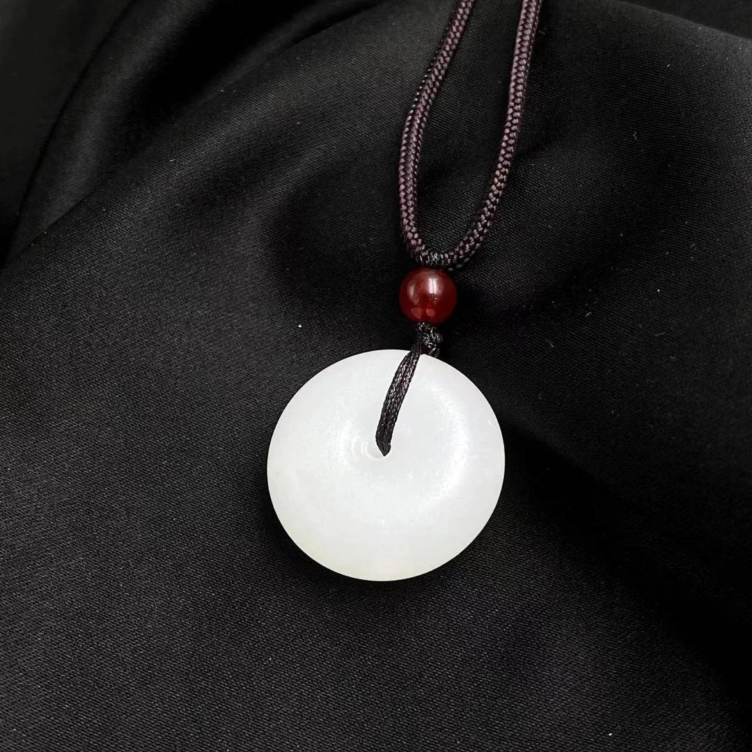 高档珠宝极光白平安扣项链Y1967