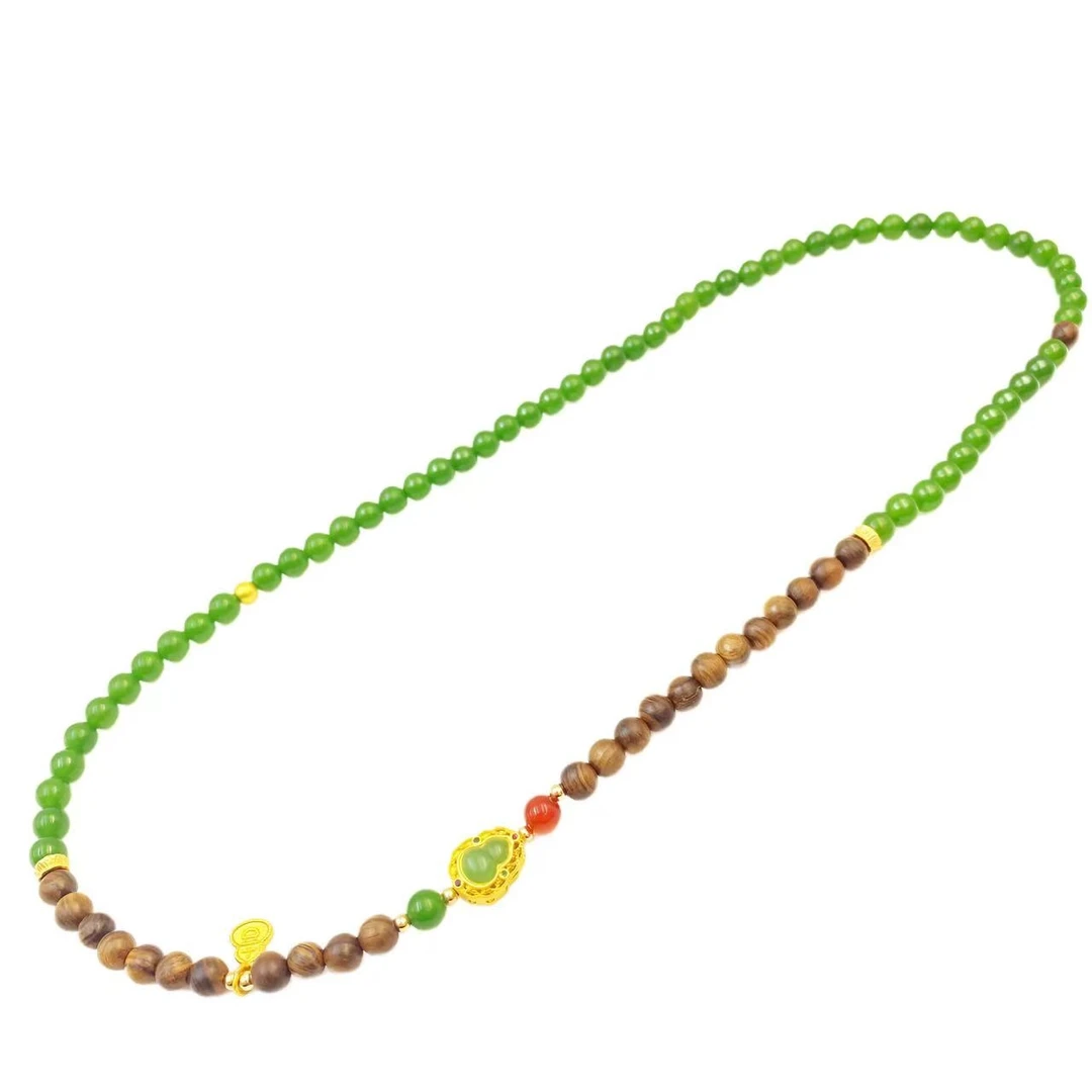 高档珠宝黄花梨设计款晴水珠珠项链X549-赠包装合金