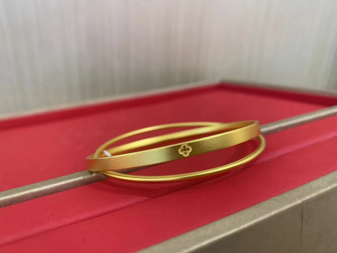 足金999古法双环手镯