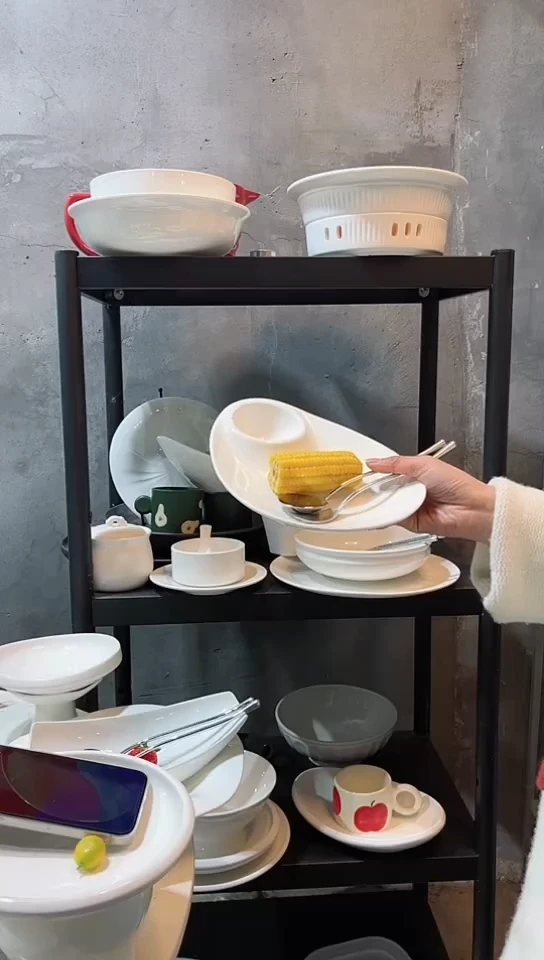 【闪购商品】瓷其他9.9英寸饺子盘微瑕不带勺叉